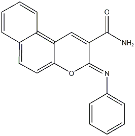 3-(phenylimino)-3H-benzo[f]chromene-2-carboxamide 结构式