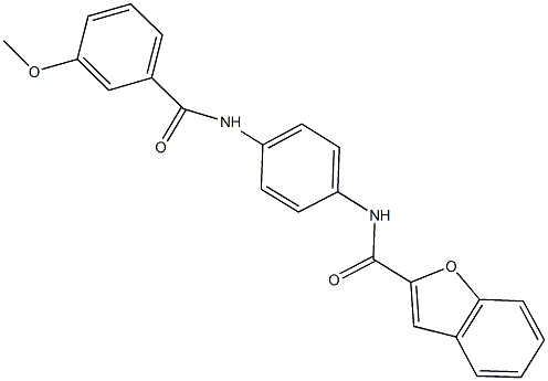 N-{4-[(3-methoxybenzoyl)amino]phenyl}-1-benzofuran-2-carboxamide 结构式