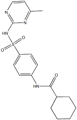 N-(4-{[(4-methyl-2-pyrimidinyl)amino]sulfonyl}phenyl)cyclohexanecarboxamide 结构式