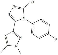 5-(1,5-dimethyl-1H-pyrazol-3-yl)-4-(4-fluorophenyl)-4H-1,2,4-triazole-3-thiol 结构式