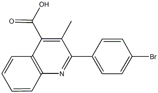 2-(4-bromophenyl)-3-methyl-4-quinolinecarboxylic acid 结构式