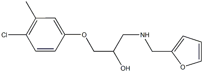 1-(4-chloro-3-methylphenoxy)-3-[(2-furylmethyl)amino]-2-propanol 结构式