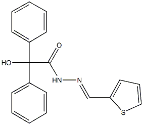 2-hydroxy-2,2-diphenyl-N'-(2-thienylmethylene)acetohydrazide 结构式