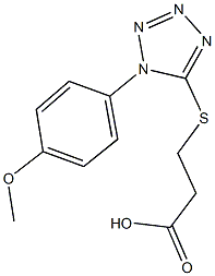 3-{[1-(4-methoxyphenyl)-1H-tetraazol-5-yl]sulfanyl}propanoic acid 结构式