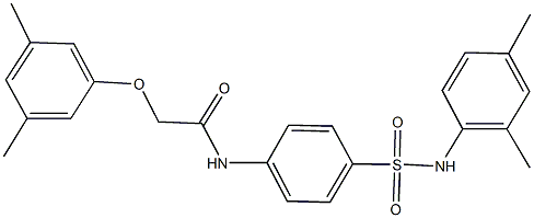 N-{4-[(2,4-dimethylanilino)sulfonyl]phenyl}-2-(3,5-dimethylphenoxy)acetamide 结构式