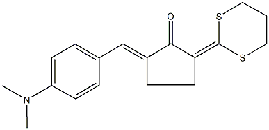 2-[4-(dimethylamino)benzylidene]-5-(1,3-dithian-2-ylidene)cyclopentanone 结构式