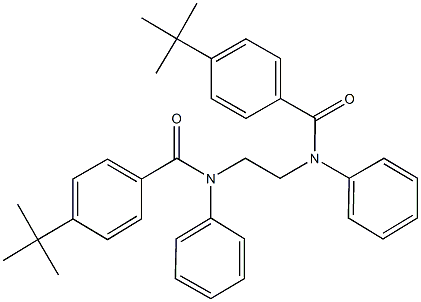 4-tert-butyl-N-{2-[(4-tert-butylbenzoyl)anilino]ethyl}-N-phenylbenzamide 结构式