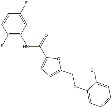 5-[(2-chlorophenoxy)methyl]-N-(2,5-difluorophenyl)-2-furamide 结构式