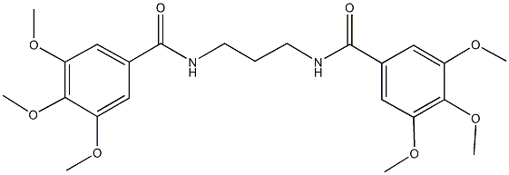 3,4,5-trimethoxy-N-{3-[(3,4,5-trimethoxybenzoyl)amino]propyl}benzamide 结构式