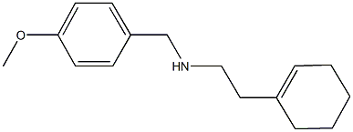 N-[2-(1-cyclohexen-1-yl)ethyl]-N-(4-methoxybenzyl)amine 结构式