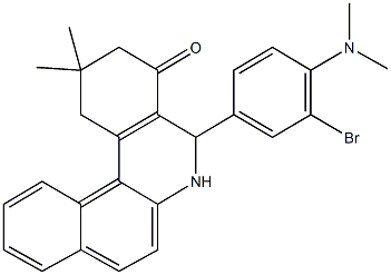 5-[3-bromo-4-(dimethylamino)phenyl]-2,2-dimethyl-2,3,5,6-tetrahydrobenzo[a]phenanthridin-4(1H)-one 结构式