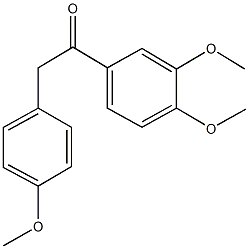 1-(3,4-dimethoxyphenyl)-2-(4-methoxyphenyl)ethanone 结构式