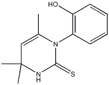 1-(2-hydroxyphenyl)-4,4,6-trimethyl-3,4-dihydro-2(1H)-pyrimidinethione 结构式