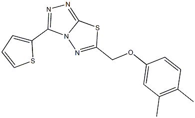 3,4-dimethylphenyl [3-(2-thienyl)[1,2,4]triazolo[3,4-b][1,3,4]thiadiazol-6-yl]methyl ether 结构式