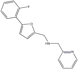 N-{[5-(2-fluorophenyl)-2-furyl]methyl}-N-(2-pyridinylmethyl)amine 结构式