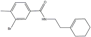 3-bromo-N-(2-cyclohex-1-en-1-ylethyl)-4-methylbenzamide 结构式