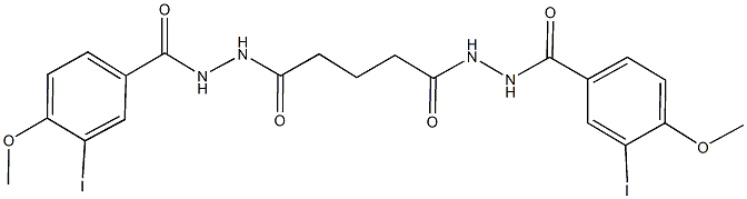 3-iodo-N'-{5-[2-(3-iodo-4-methoxybenzoyl)hydrazino]-5-oxopentanoyl}-4-methoxybenzohydrazide 结构式