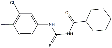 N-(3-chloro-4-methylphenyl)-N'-(cyclohexylcarbonyl)thiourea 结构式