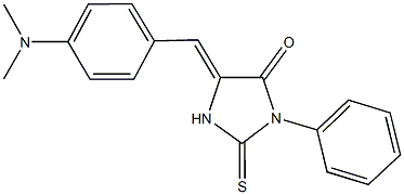 5-[4-(dimethylamino)benzylidene]-3-phenyl-2-thioxo-4-imidazolidinone 结构式