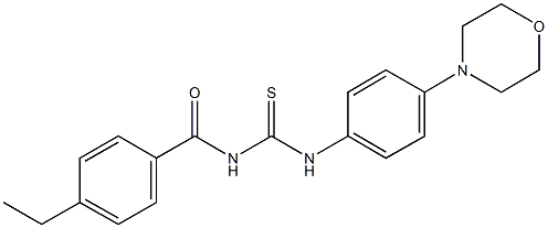 N-(4-ethylbenzoyl)-N'-[4-(4-morpholinyl)phenyl]thiourea 结构式