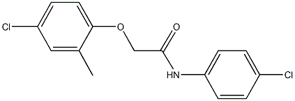 2-(4-chloro-2-methylphenoxy)-N-(4-chlorophenyl)acetamide 结构式