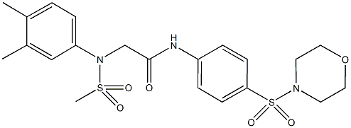 2-[3,4-dimethyl(methylsulfonyl)anilino]-N-[4-(4-morpholinylsulfonyl)phenyl]acetamide 结构式