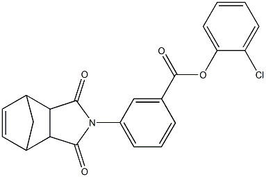 2-chlorophenyl 3-(3,5-dioxo-4-azatricyclo[5.2.1.0~2,6~]dec-8-en-4-yl)benzoate 结构式