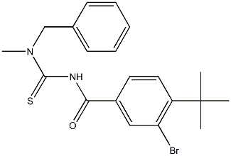 N-benzyl-N'-(3-bromo-4-tert-butylbenzoyl)-N-methylthiourea 结构式