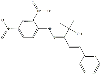 4-hydroxy-4-methyl-1-phenyl-1-penten-3-one {2,4-dinitrophenyl}hydrazone 结构式