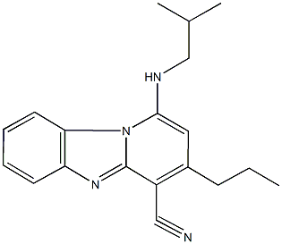 1-(isobutylamino)-3-propylpyrido[1,2-a]benzimidazole-4-carbonitrile 结构式