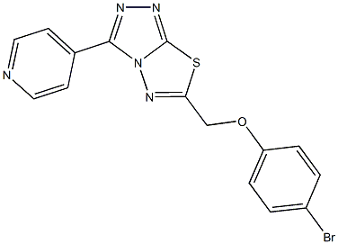 6-[(4-bromophenoxy)methyl]-3-(4-pyridinyl)[1,2,4]triazolo[3,4-b][1,3,4]thiadiazole 结构式