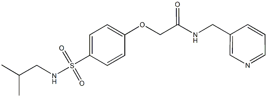 2-{4-[(isobutylamino)sulfonyl]phenoxy}-N-(3-pyridinylmethyl)acetamide 结构式