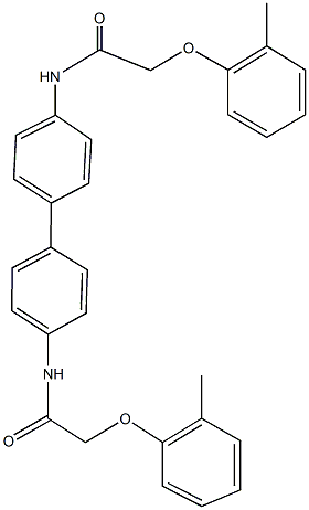 2-(2-methylphenoxy)-N-(4'-{[(2-methylphenoxy)acetyl]amino}[1,1'-biphenyl]-4-yl)acetamide 结构式