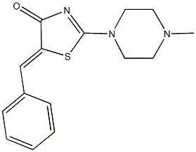 5-benzylidene-2-(4-methyl-1-piperazinyl)-1,3-thiazol-4(5H)-one 结构式