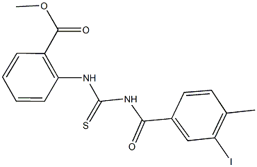 methyl 2-({[(3-iodo-4-methylbenzoyl)amino]carbothioyl}amino)benzoate 结构式