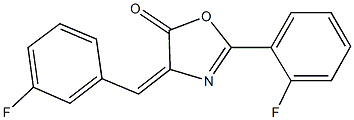 4-(3-fluorobenzylidene)-2-(2-fluorophenyl)-1,3-oxazol-5(4H)-one 结构式