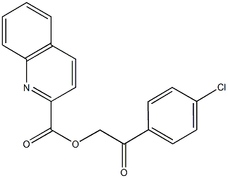 2-(4-chlorophenyl)-2-oxoethyl 2-quinolinecarboxylate 结构式