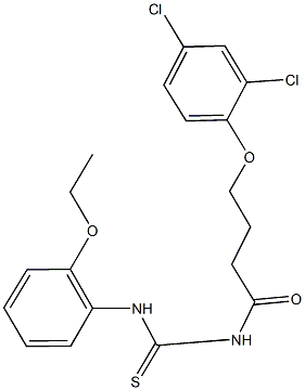 N-[4-(2,4-dichlorophenoxy)butanoyl]-N'-(2-ethoxyphenyl)thiourea 结构式