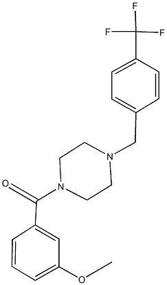 methyl 3-({4-[4-(trifluoromethyl)benzyl]-1-piperazinyl}carbonyl)phenyl ether 结构式