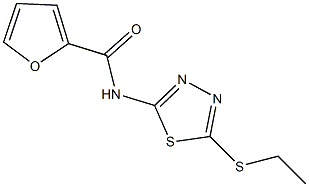 N-[5-(ethylsulfanyl)-1,3,4-thiadiazol-2-yl]-2-furamide 结构式