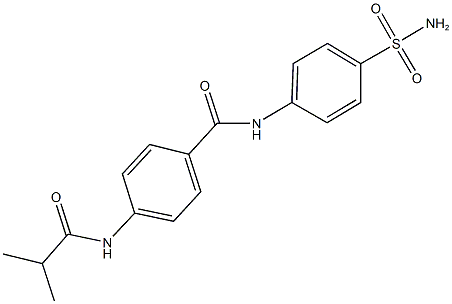 N-[4-(aminosulfonyl)phenyl]-4-(isobutyrylamino)benzamide 结构式
