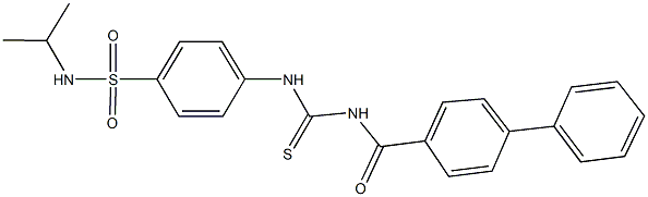 4-({[([1,1'-biphenyl]-4-ylcarbonyl)amino]carbothioyl}amino)-N-isopropylbenzenesulfonamide 结构式