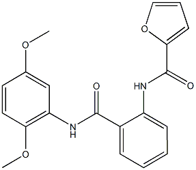 N-{2-[(2,5-dimethoxyanilino)carbonyl]phenyl}-2-furamide 结构式