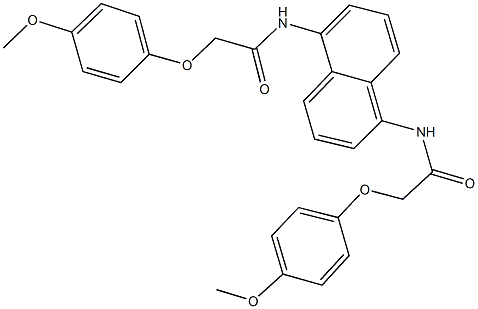 2-(4-methoxyphenoxy)-N-(5-{[(4-methoxyphenoxy)acetyl]amino}-1-naphthyl)acetamide 结构式