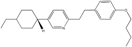 butyl 4-{2-[5-(4-ethylcyclohexyl)-2-pyridinyl]ethyl}phenyl ether 结构式