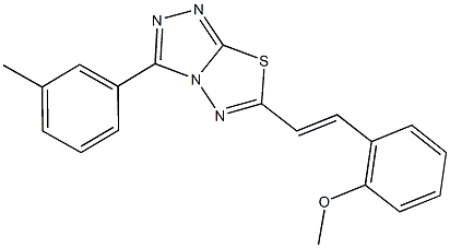 6-[2-(2-methoxyphenyl)vinyl]-3-(3-methylphenyl)[1,2,4]triazolo[3,4-b][1,3,4]thiadiazole 结构式