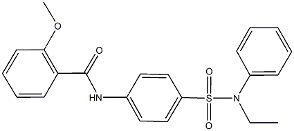 N-{4-[(ethylanilino)sulfonyl]phenyl}-2-methoxybenzamide 结构式