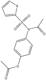4-[acetyl(2-thienylsulfonyl)amino]phenyl acetate 结构式