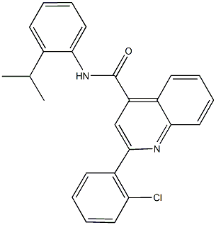 2-(2-chlorophenyl)-N-(2-isopropylphenyl)-4-quinolinecarboxamide 结构式