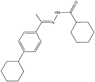 N'-[1-(4-cyclohexylphenyl)ethylidene]cyclohexanecarbohydrazide 结构式